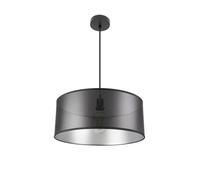 Fabrilamp colgante anastasia 1xe27 negro/negro-plata regx50x50 cm