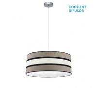 Fabrilamp colgante bicolor 3luces topo/beis modelo karla