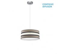 Fabrilamp colgante bicolor color topo/beis modelo karla