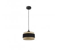 Fabrilamp colgante cilindrico modelo kandy natural/negro