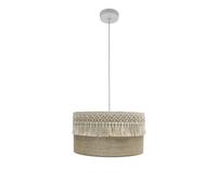 Fabrilamp colgante con pantalla de saco con pasamaneria ekaterina de