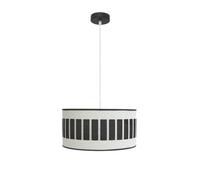 Fabrilamp colgante ivanna 1xe27 negro/blanco-madera negra regx40x40 cm