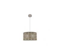 Fabrilamp - Colgante Katerina 1xe27 Niquel/madera Gris Regx40x40 cm