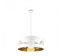 Abrila Niebla Blanco/Blanca-Oro - Colgante Moderno 1Xe27 50 Cm