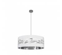 Abrila Niebla Cromo/Blanca-Plata - Colgante Moderno 1Xe27 50 Cm