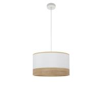Fabrilamp colgante olga 1xe27 blanco/blanco-mad.clara regx40x40 cm