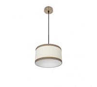 Abrila Soprano Cuero / Beige - Colgante Clásico 1Xe27 30 Cm