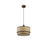 Fabrilamp colgante regulable color marron/natural modelo roque