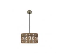 Abrila Katerina Cuero/Madera Oscura - Colgante Moderno 1Xe27 40 Cm