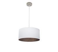 Fabrilamp colgante tatiana 1xe27 niquel/blanco-oxido regx40x40 cm
