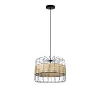 Fabrilamp colgante zenda 1xe27 forja/ratan regx45x45 cm