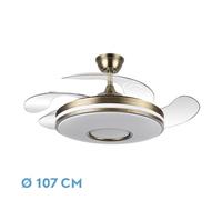 Fabrilamp dani ventilador de techo con luz led para interior, motor dc