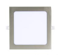 Fabrilamp downlight basalto 24w 6500k niquel cuadrado 2040lm 2,5x30x30
