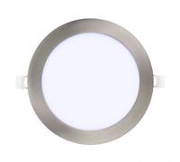 Fabrilamp downlight obsidiana 24w 65000k niquel redondo 2,5x30x30 cm c
