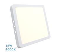 Fabrilamp downlight superficie cuadrado selenita 12w 4000k blanco 1080