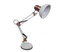 Fabrilamp flexo articulable blanco con detalles cobre rutilo
