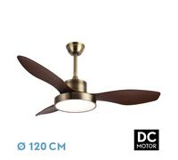Fabrilamp hayate ventilador de techo led para interior, motor dc, 3 as