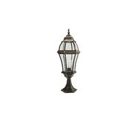 Fabrilamp Sobremuro Abrila Becrux – Aluminio y cristal – IP44 – Negro/Oro – 1xE27