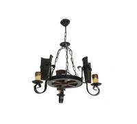 Fabrilamp - Lampara Cantina 3xe27 Marron Regx50x50 Cm
