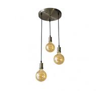 Fabrilamp lampara celso 3xe27 cuero/ambar bombillas incluidas 24w 2700