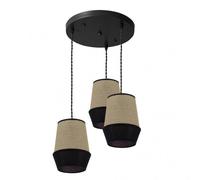 Fabrilamp lampara circular 3 luces color saco/negro modelo campana