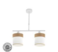 Abrila Cloe Blanco/Madera Clara - Lámpara Moderna 2Xe14