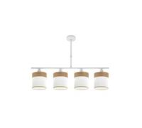 FABRILAMP Lampara Cloe 4xe14 Blanca/blanca-madera Clara Regx75x14 cm