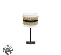 Fabrilamp lámpara de sobremesa angola 1xe14 negro/blanco-yute 17d