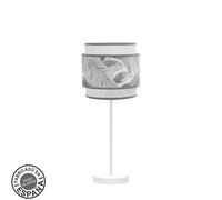Abrila Camerun Blanco / Gris - Lámpara Sobremesa Moderno 1Xe14 18 Cm