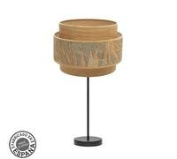 Abrila Samoa Negro/Camel - Lámpara Sobremesa Moderno 1Xe27 30 Cm