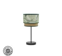Fabrilamp lámpara de sobremesa pequeña congo 1xe14 negro/verde-natur