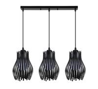 Fabrilamp lámpara de techo alargada ragusa negra 3xe27 regx64x16cm