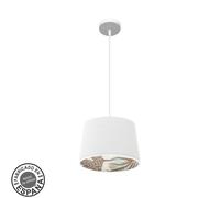 Fabrilamp lámpara de techo colgante 30d tunez 1xe27 blanco/blanco-est