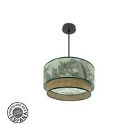 Abrila Congo Negro/Verde-Natural - Colgante Moderno 1Xe27 40 Cm