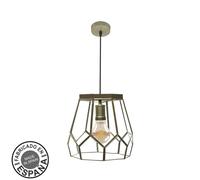 Fabrilamp lámpara de techo colgante lente grande 1xe27 cuero