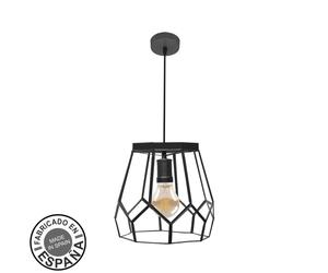 Fabrilamp lámpara de techo colgante lente grande 1xe27 negro