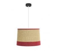 Fabrilamp lampara de techo colgante modelo tietar con detalle en rojo