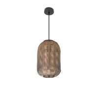 Abrila Trikala Negro/Cuero Envejecido - Colgante Moderno 60