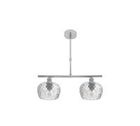 Fabrilamp lampara estela 2xe14 cromo regx41x13 cm culipas cristal ta