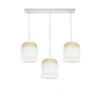 Fabrilamp lampara lineal blanco/natural mmodelo kandy 3 luces regulabl