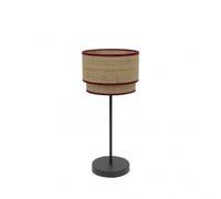Fabrilamp lampara sobremesa de color natural/rojo modelo roque 1 luz