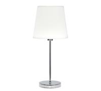 Abrila Maldívas Cromo / Blanco - Lámpara Sobremesa Clásico 1Xe14 20 Cm