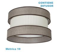 Abrila Home M10 Marrón-Beige - Pantalla Difusor 60Dx60dx25h