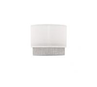Fabrilamp - Pantalla sobremesa Kenya E14 Blanco/gris 18Dx16dx15h