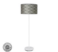 Abrila Moda Blanco/Tetris Gris - Lámpara Pie Salón Moderno 1Xe27 40 Cm