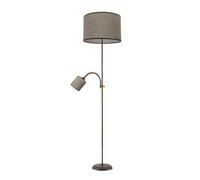Fabrilamp pie de salon armonia 1xe27 1xe14 marron-marron c/lector 155x
