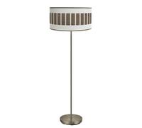 Fabrilamp pie salon ivanna 1xe27 cuero/blanco-madera oscura 163x40x40