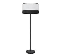 Abrila Olga Blanco/Madera Negra - Lámpara Pie Salón Moderno 1Xe27 40 Cm