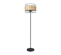 Fabrilamp pie salon zenda 1xe27 forja/ratan 150x35x35 cm