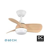 Fabrilamp pirdo ventilador de techo led motor dc para dormitorio, 3 as